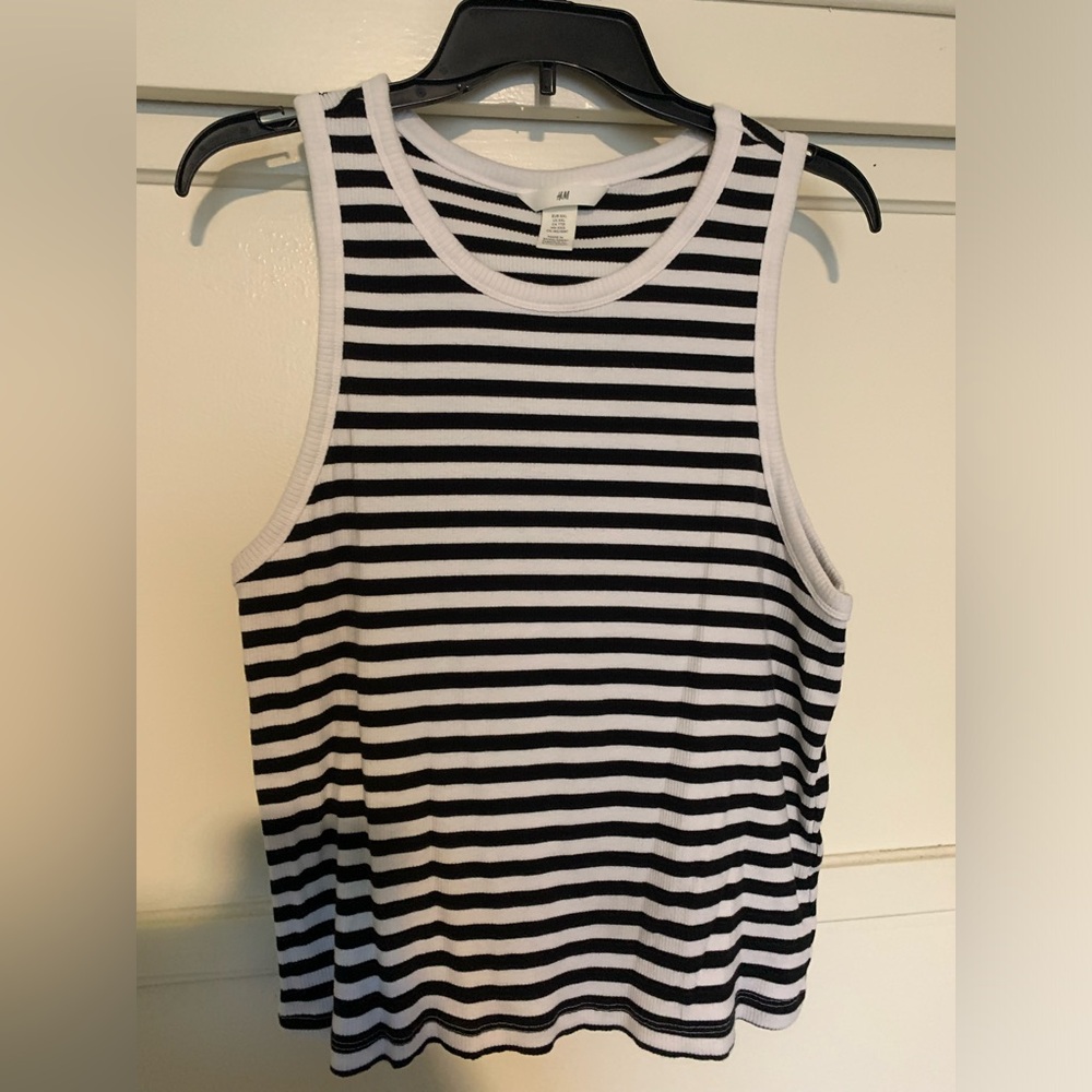 H&M striped ribbed tank size XXL
